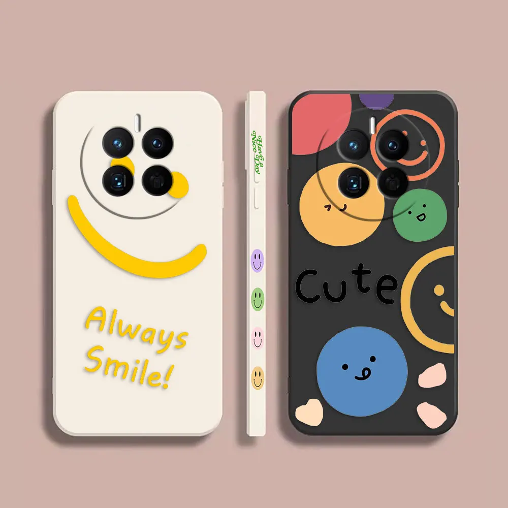 

Phone Case For Huawei MATE 10 20 20X 30 40 50 P20 P30 P40 P50 P60 PRO PLUS Colour Case Cover Funda Cqoue Shell Capa Happy Face