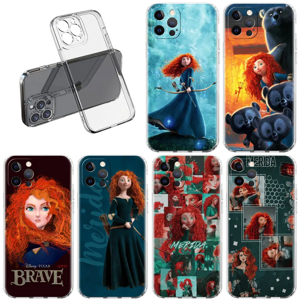 

Clear Case For Apple iPhone 13 11 14 12 Pro 7 8 Plus SE 2022 XR X XS Max 6 6S Silicone Phone Cover Disney Brave