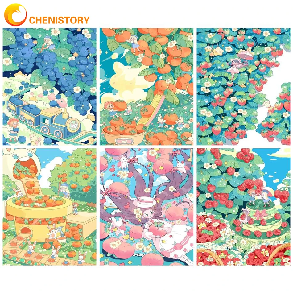 

CHENISTORY DIY Frame 60x75cm Paint By Numbers Flower Kits On Canvas Oil Painting By Numbers Handpaint Wall Art Home Decor