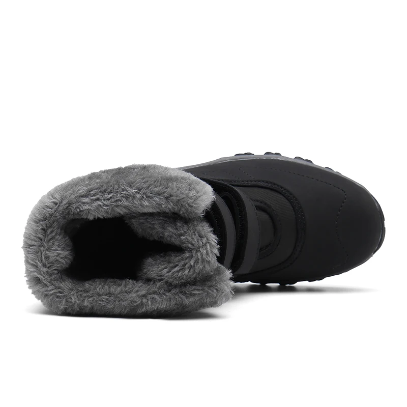 2022 Winter Woman's Stylish Snow Boots High-top Warm Lined Anti-skid waterproof Shoes Outside Casual Slip-on Black Gray Footwear