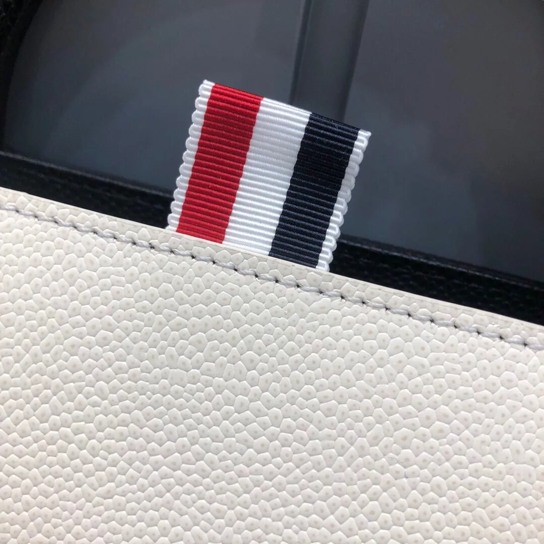 New TB Briefcases Fashion Brand England Style Black White Leather Tote Large Capacity High Quality Office Handbags