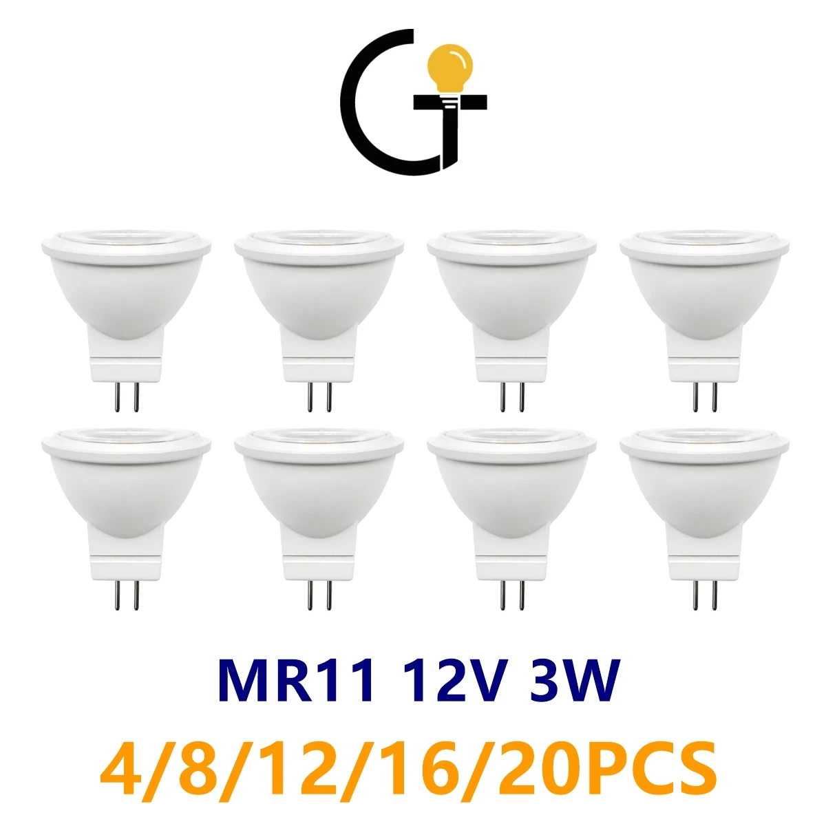 Foco de ahorro de energía MR11 GU4, lámpara de luz LED blanca...