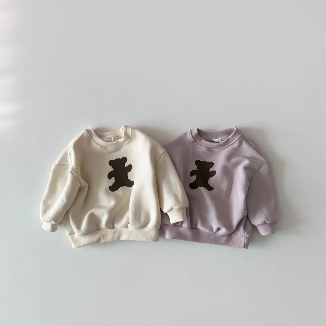 

Теплый плюшевый пуловер, свитшоты, повседневные Свободные флисовые топы с мультяшным рисунком маленького медведя для мальчиков и девочек, ...