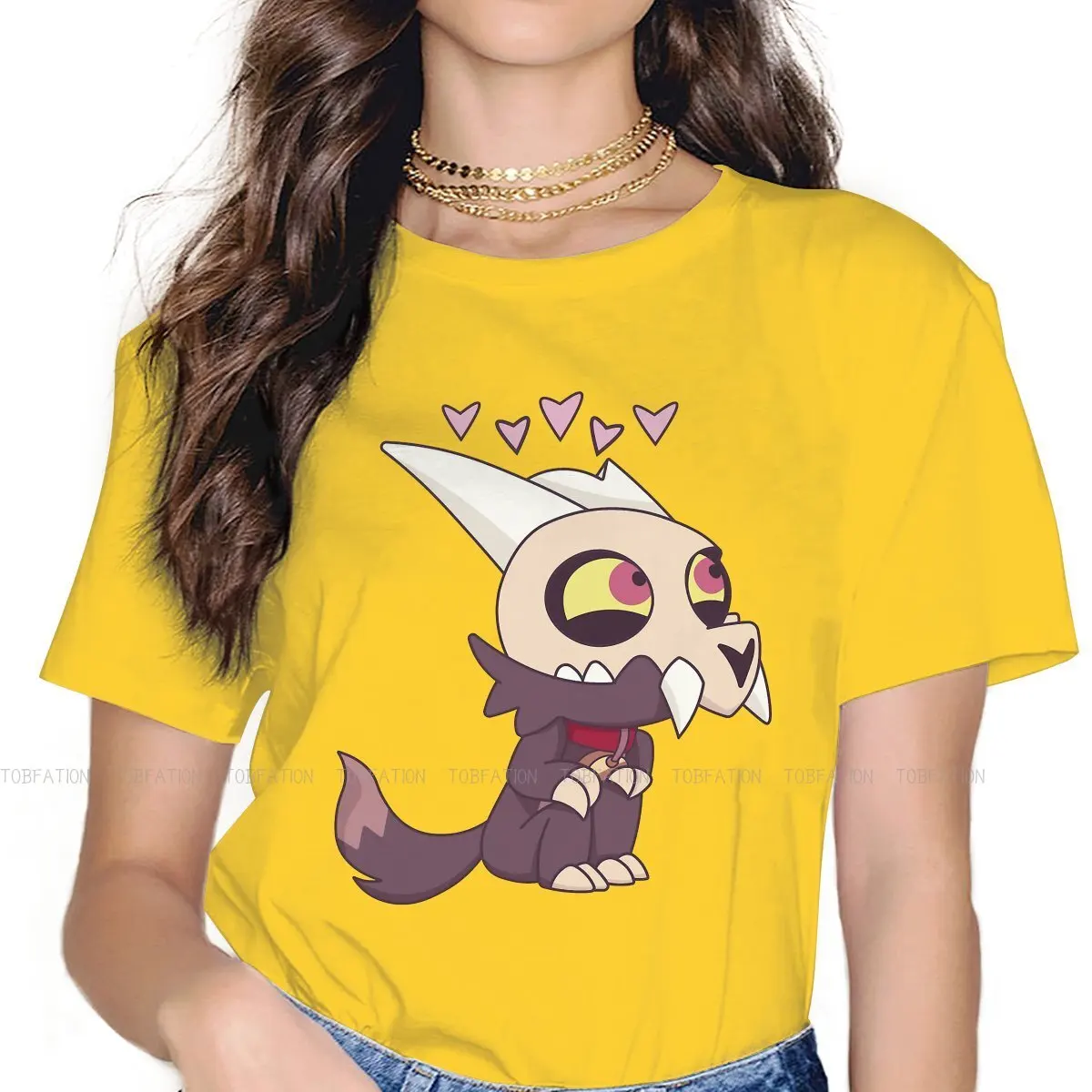

The Owl House TShirt for Woman Girl King Happy Soft Sweatshirts T Shirt Novelty New Design Fluffy