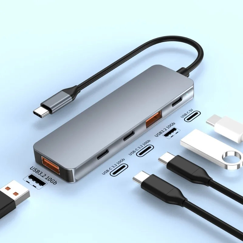 Концентратор USB3.2 Gen2 10 Гбит/с с блоком питания 5 В