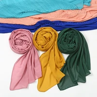 2022 new african bright beads scarf dubai muslin scarf