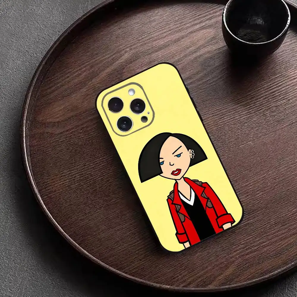 Фото Крутой чехол для телефона Jane Lane Daria Morgendorffer для iPhone 17, 16, 15, 14, 13, 12, 11 Plus, Pro Max, XS, мягкий силиконовый чехол черного цвета. №5