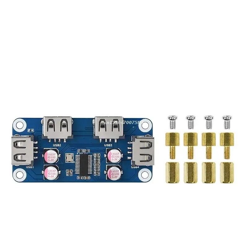 Для Raspberry Pi Zero B + / 2B 3 телефон с интерфейсом USB до UART встроенный 4-портовый Прямая