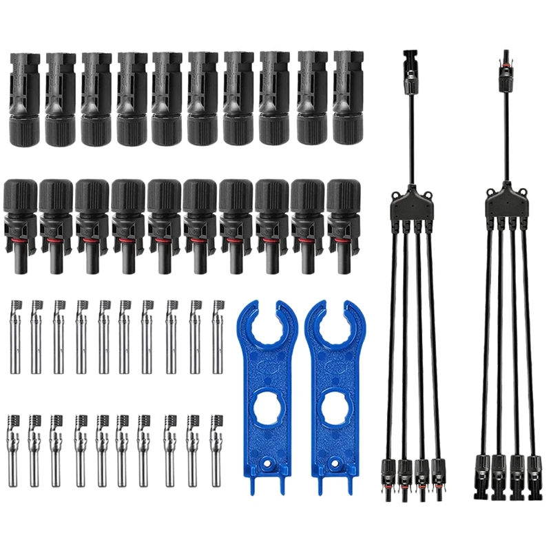 

Solar Panel Connectors Y-Type 1-Way 4 Photovoltaic Connector Photovoltaic Connector Photovoltaic Connector Wrench A
