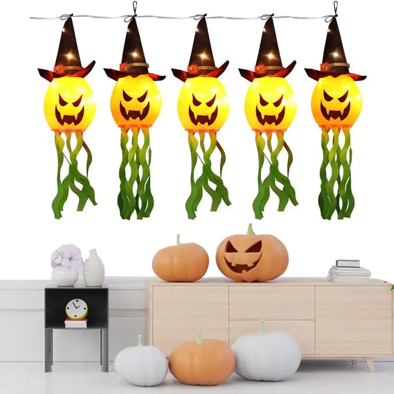 

Halloween Pumpkin String Lights 3D Pumpkin Witch Cute Waterproof Lantern LED Battery Operated Holiday Lights For Indoor Outdoor