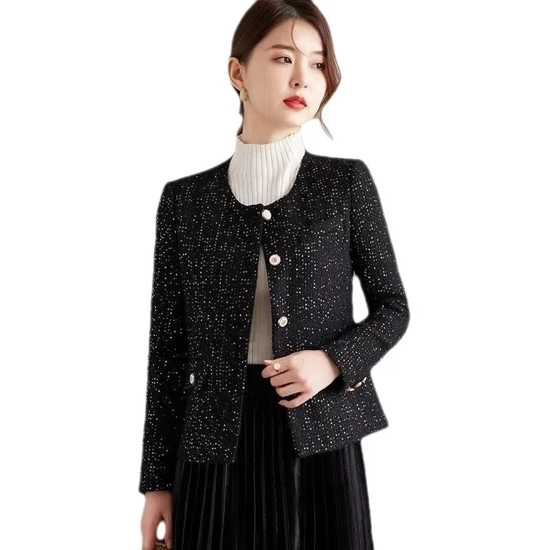 Элегантный французский твидовый стиль для женщин весна-осень 2022 новый