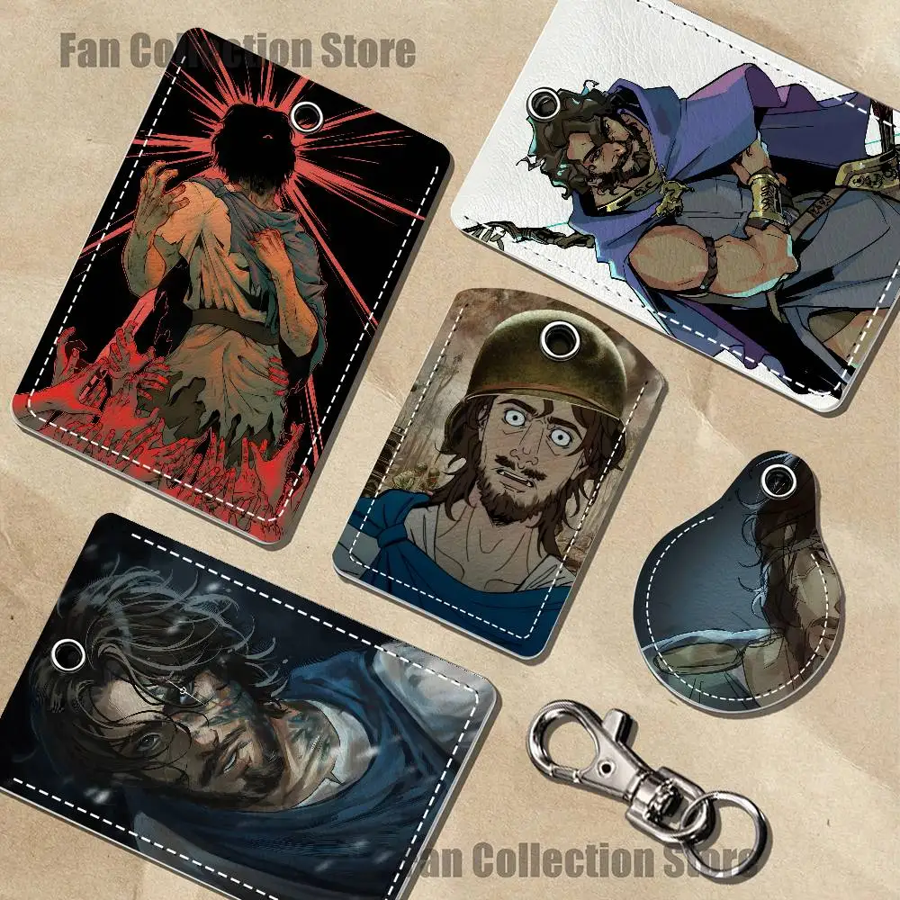 Фото Кожаный картхолдер E-Epic The Musical O-ODYSSEUS Movie Singer Game Anime для хранения ID-карт, пропусков и AirTag-трекеров №1