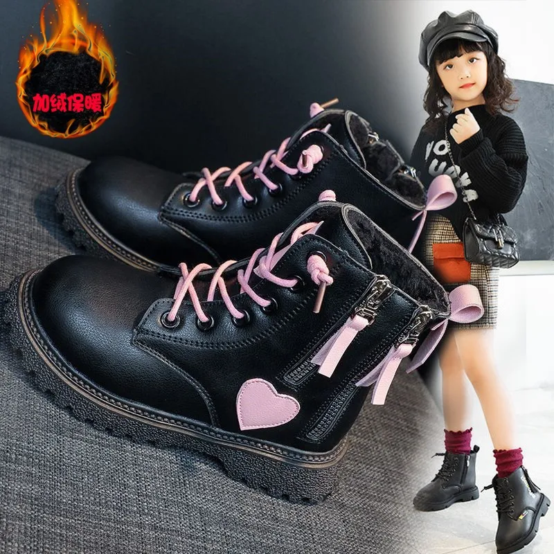 Girls Ankle Boots 2022 New Autumn and Winter Fashion Double Zip Beautiful Princess Non-slip Performance Boots for Catwalk Casual enlarge