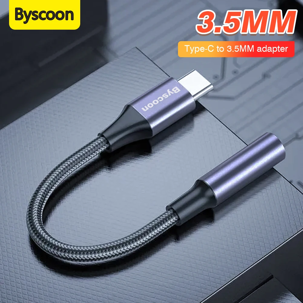 Адаптер Byscoon USB Type C На Aux 3 5 Мм Аудиокабель-конвертер Для Samsung Galaxy S21 Ultra S20 Note 20