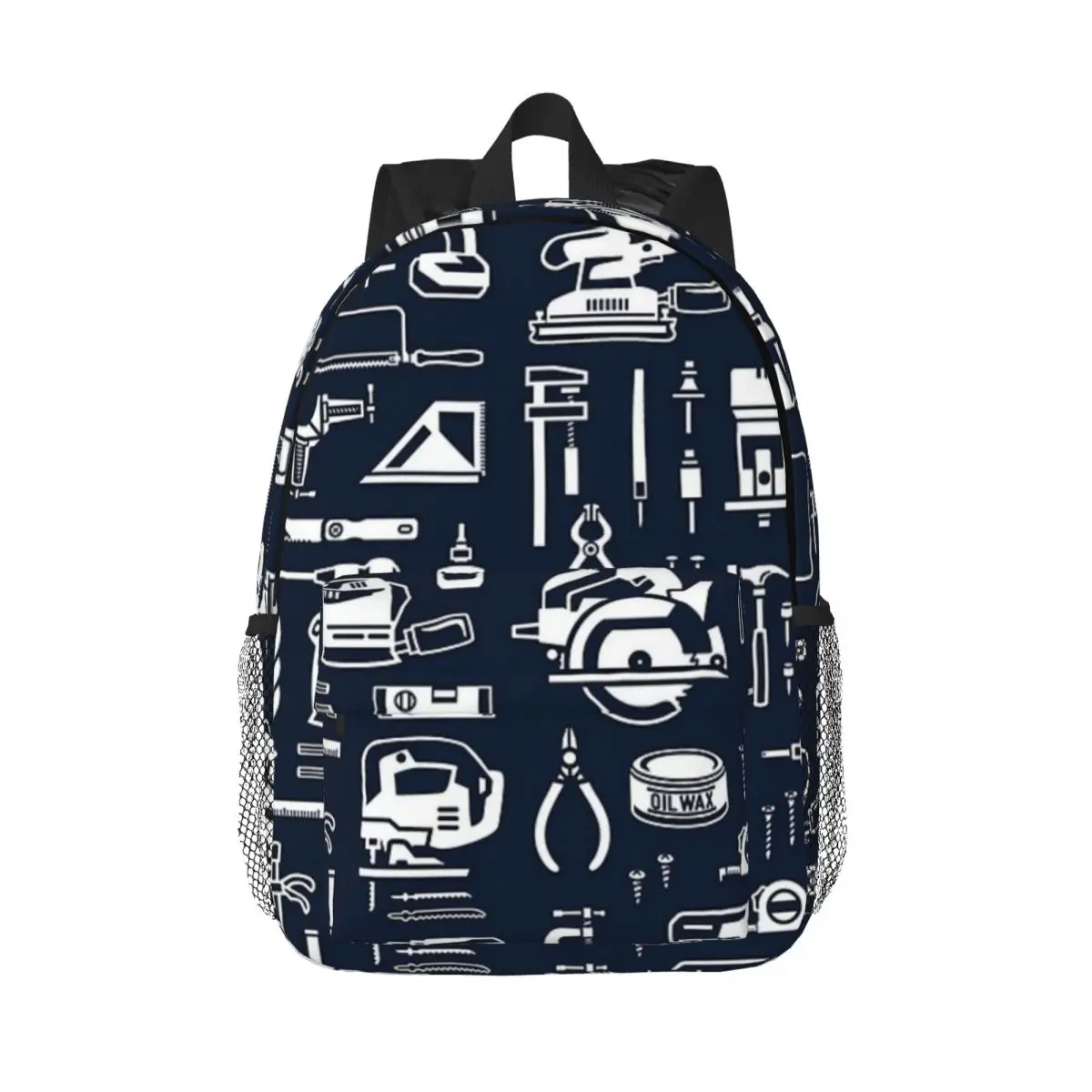 

Деревообрабатывающие инструменты (белый вариант) Рюкзаки для подростков, сумка для книг, мультяшная школьная сумка для студентов, дорожный рюкзак, сумка на плечо, большая емкость