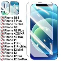 9d 9h full tempered glass on the for iphone 11 12 x xr xs 11 12 pro max iphone 6 7 8 plus screen protector protective glass case