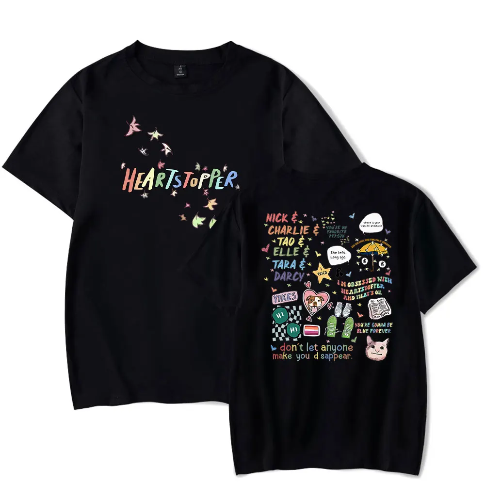 

Heartstopper T-shirts Nick and Charlie Merch Print Tee Women-Man Summer Fashion Funny Casual Streetwear