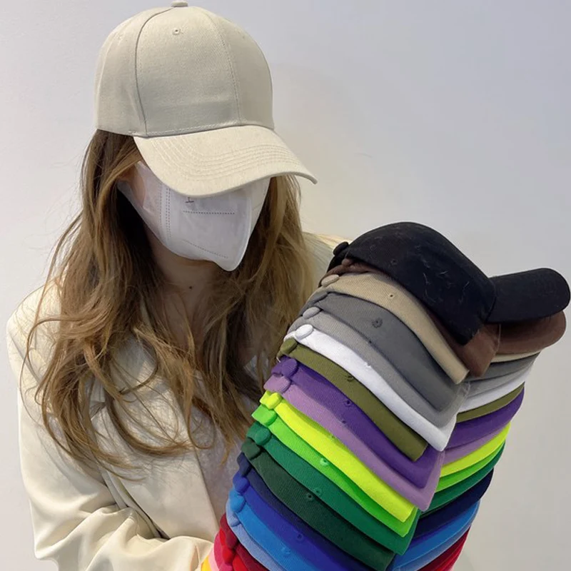 

Однотонная весенне-летняя кепка, стандартная бейсболка, модные шапки, Мужская бейсболка, хлопковая уличная простая винтажная Кепка с козырьком, повседневная Кепка