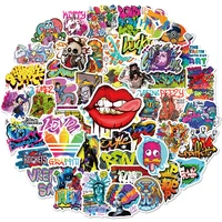 1050 pcs colorful hip hop graffiti sticker decoration diy mug fridge skateboard protective gear helmet thin waterproof stickers