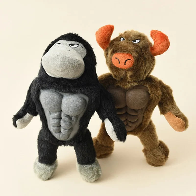 

Puppy Dog Plush Squeaky Toys for Small Medium Dogs Animal Shaped Aggressive Chewers for Pet Cat Products Newest