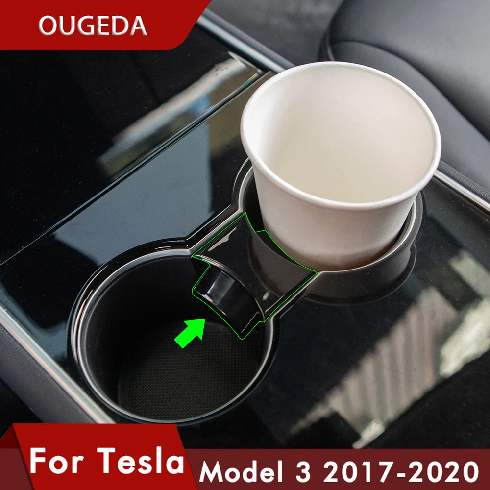 

OUGEDA Model3 Car Cup Holder Clip Car Water Cup Slot Slip Limit Clip For Tesla Model 3 Accessories Model Three Accessory 2020