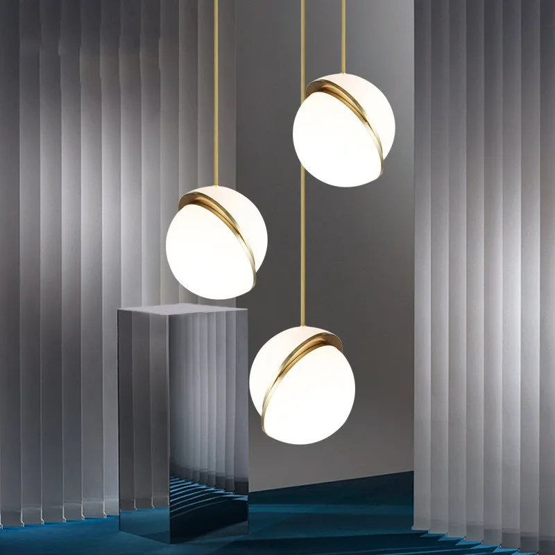 Круглые подвесные лампы в скандинавском стиле с шариками E27 для спальни