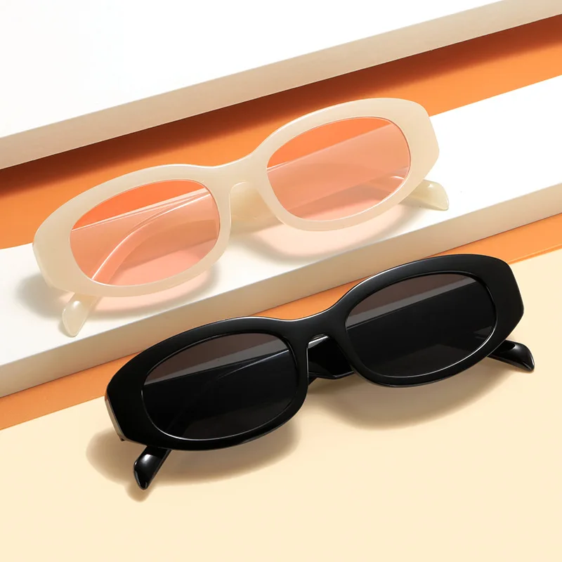 Очки солнцезащитные в овальной оправе модные уличные для путешествий фотосъемки