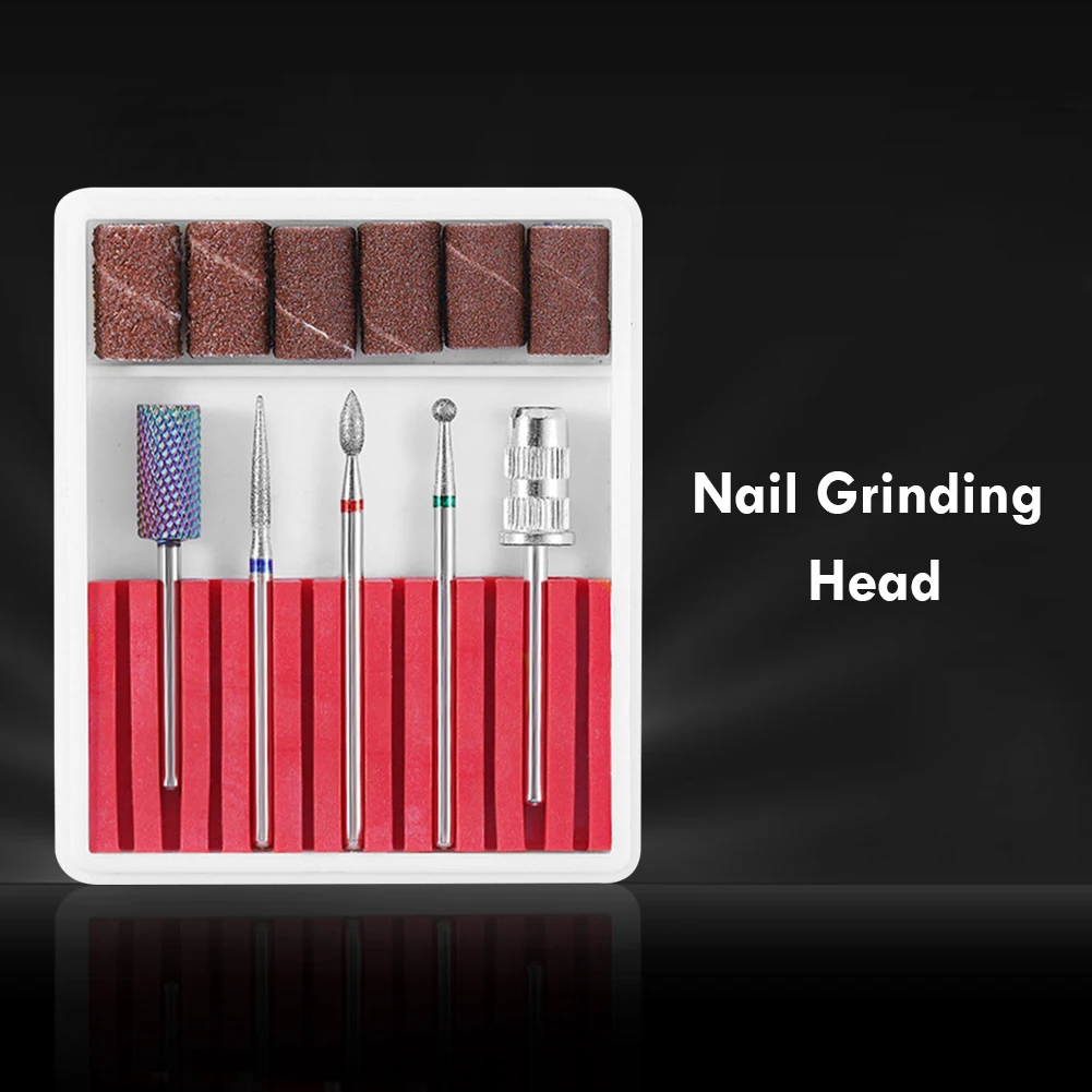 

5pcs Dead Skin Grinding Head Set Nail Drill Bits Flat Head Sander Manicure Tools Nail Sander Pedicure Manicure Kit