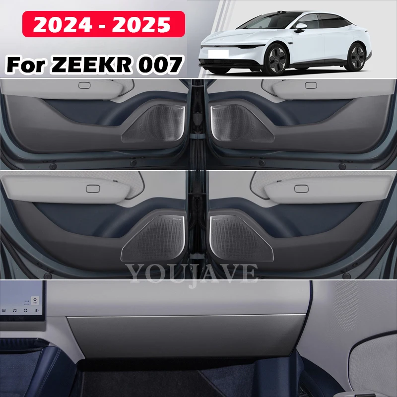 Фото Для ZEEKR 007 2024 2025 дверная противоударная накладка для защиты перчаточного ящика, защитные наклейки, коврики, устойчивая к царапинам пленка, аксессуары для интерьера №2