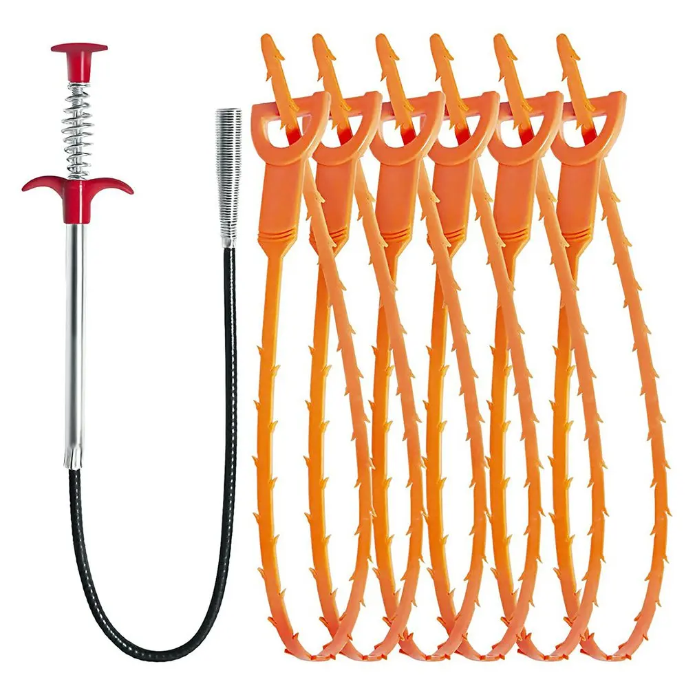 

25 Inch Sewer Drain Clog Remover Tool Dredge Device Drain Cleaner Toilet Sink Pipe Unclog Tools Kitchen Bathroom Accessories