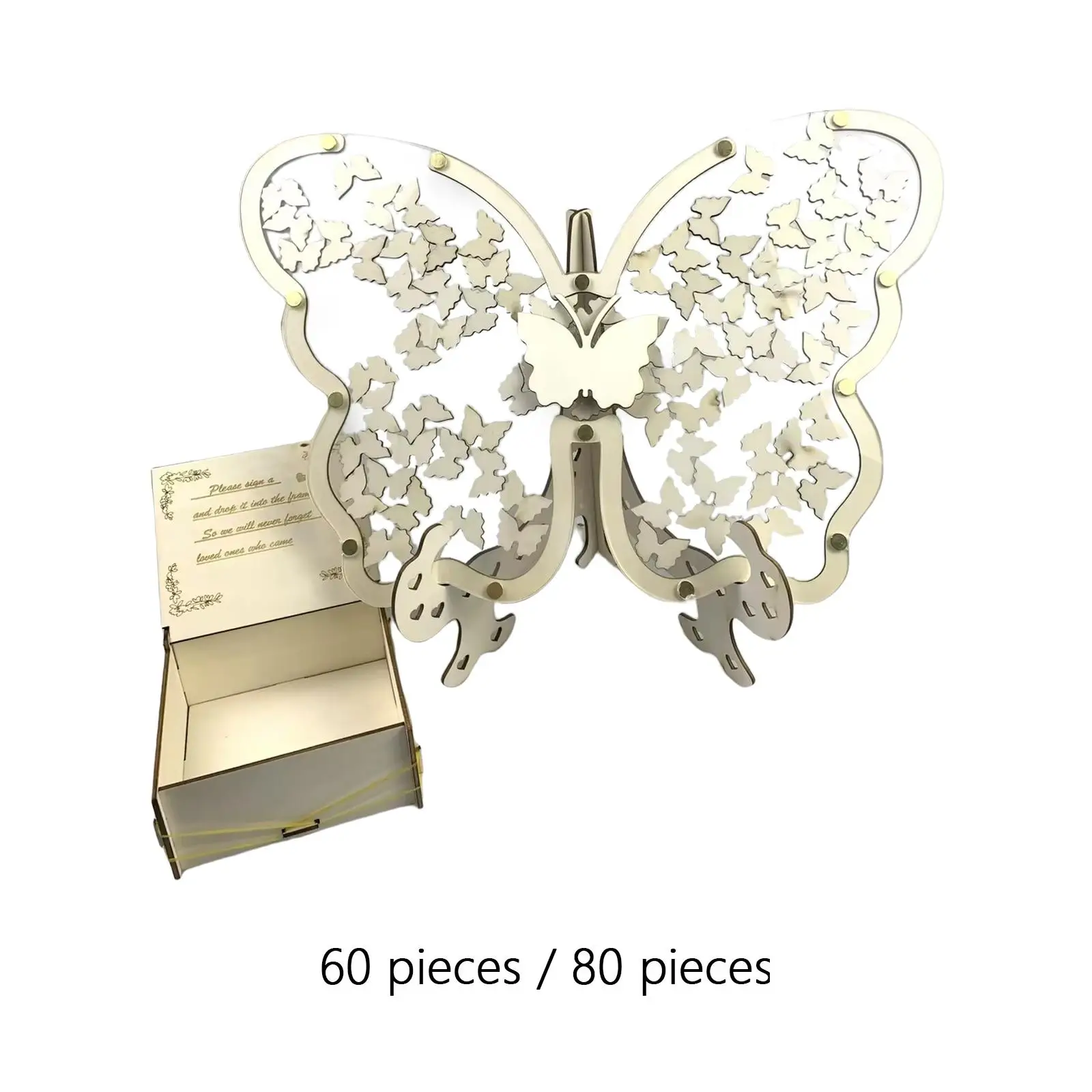 

Guest Book Frame with Butterfly Wedding Guest Book Drop Box Frame for Birthday Wedding Reception Valentine's Day Decor