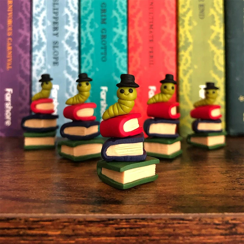 Декоративные украшения для книг красивый червь с верхней шляпой подарки