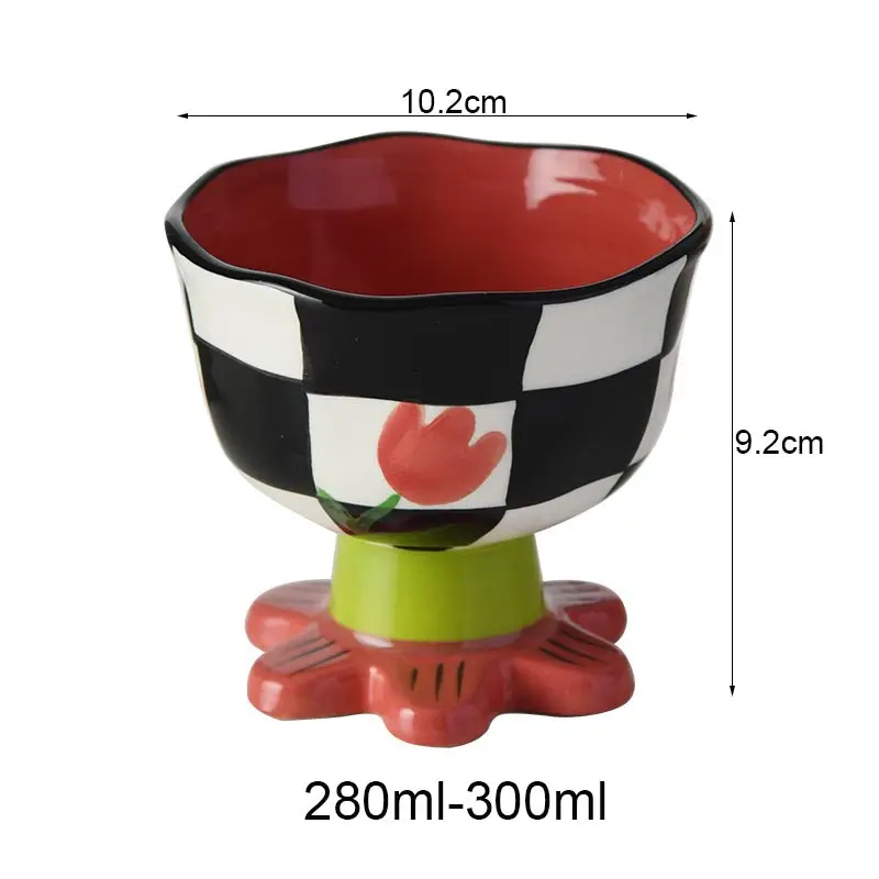 Креативная керамическая кружка с 3D цветами 240 мл