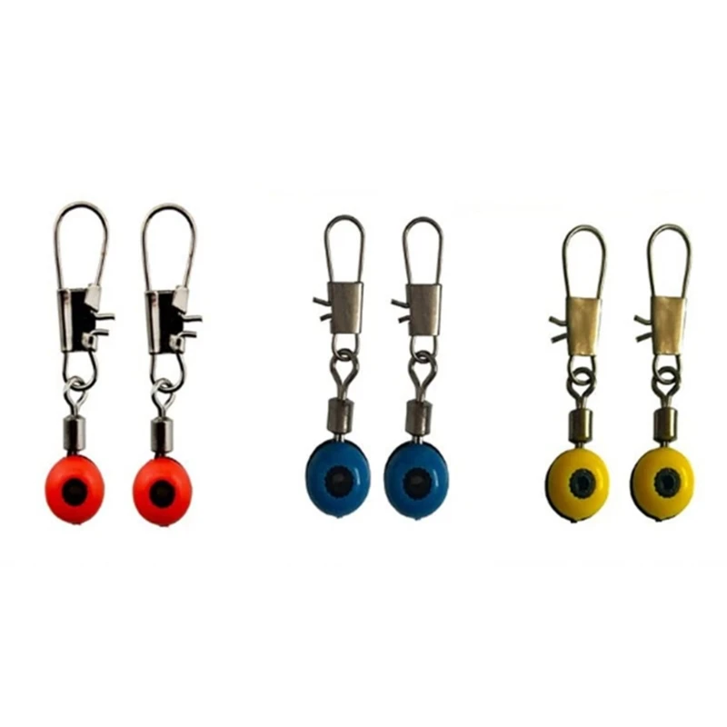 

50 Pieces Fishing Swivels Snap Fishing Connector Set, Fishing Beads and Swivels Sea Fishing Beads Fishing Accessory Kit