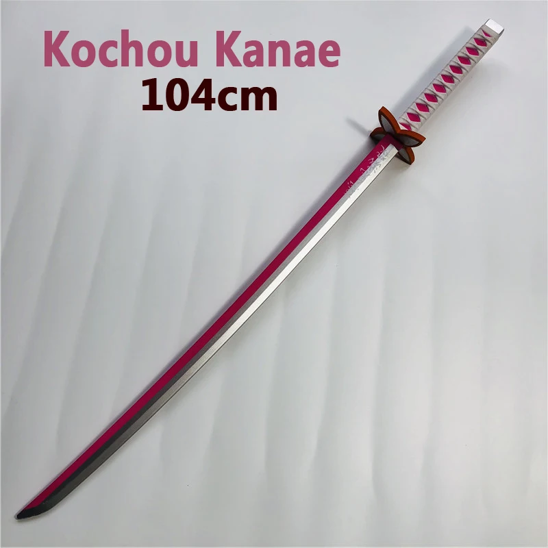 

104cm Demon Slayer Knife Sword 1:1 Weapon Cosplay Tanjirou Kochou Shinobu Devil's Blade Samurai Sword 1:1 Ninja Katana Model PU