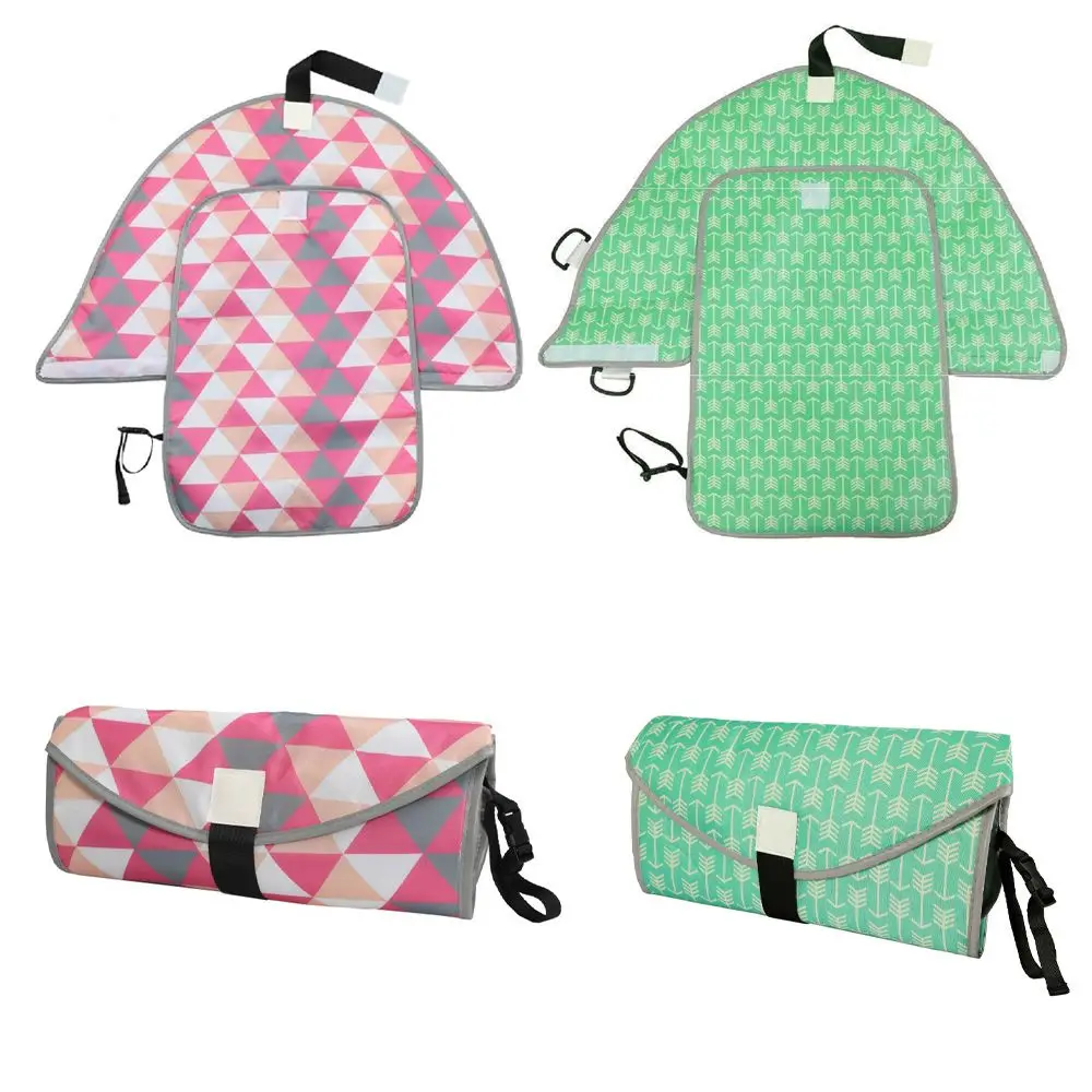 

Милая портативная детская кроватка с волнистыми стрелками, пеленальный коврик, Дорожный Коврик для мочи, детский пеленальный коврик, товары для ухода за ребенком