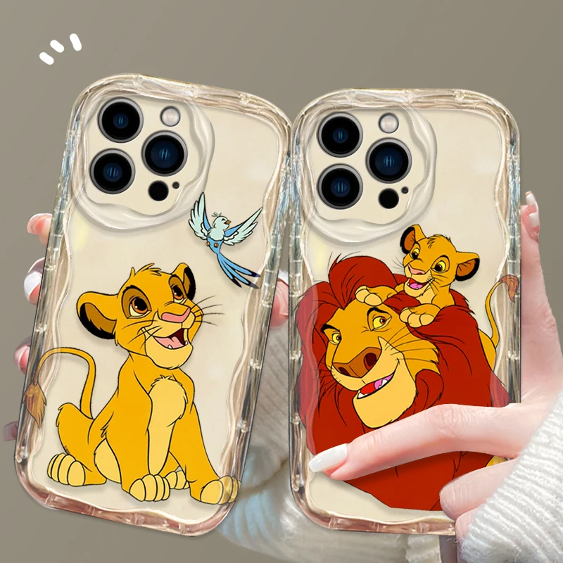 Фото Мультяшный чехол с симбой король льва для Apple iPhone 15 14 13 12 11 Pro X XR XS Max Plus 8 7 Plus SE волнистый масляный чехол для телефона №3