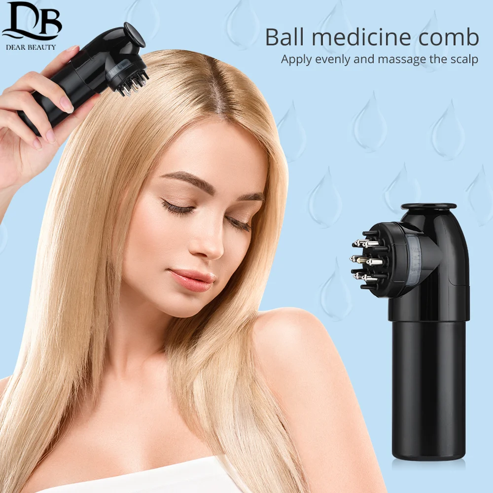 Roller Medicine Comb Smear-type Hair Medicine Applicator Essential Oil Head Therapy Scalp Massage Comb Hair Care Accessories