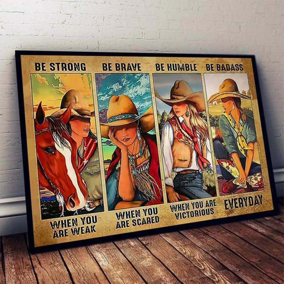 

5D DIY алмазная живопись Cowgirl искусство винтажная мода женщина картина Стразы Алмазная мозаика вышивка вдохновляющее искусство