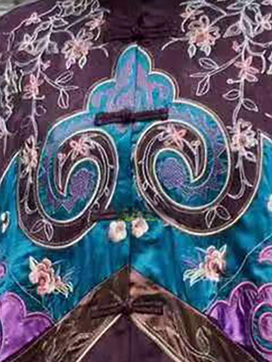 Этническая Sle Художественная ретро тяжелая промышленность Вышивка Верхняя