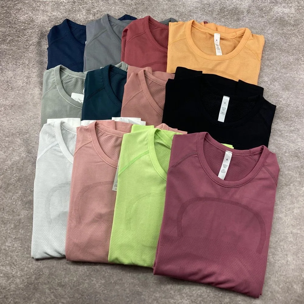 With Logo Swiftly Tech 2.0 Fitness Women Long Sleeve Crop Top Seamless Yoga Shirts Workout Sports Tee Female Gym Clothing