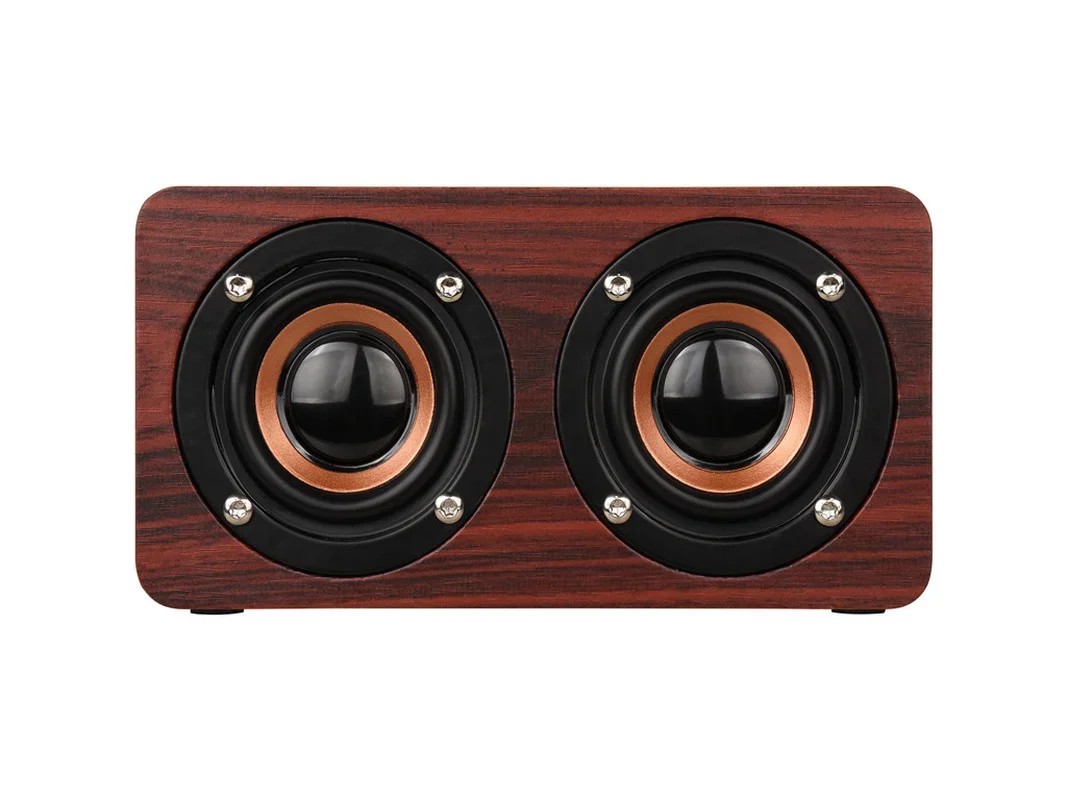 Портативный 10 Вт Hi-Fi звук деревянный динамик поддержка TF-карты AUX Handsfree