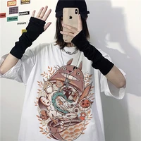 totoro harajuku gothic summer anime print t shirt women cartoon tops woman tshirts female casual oversized t shirt women clothes