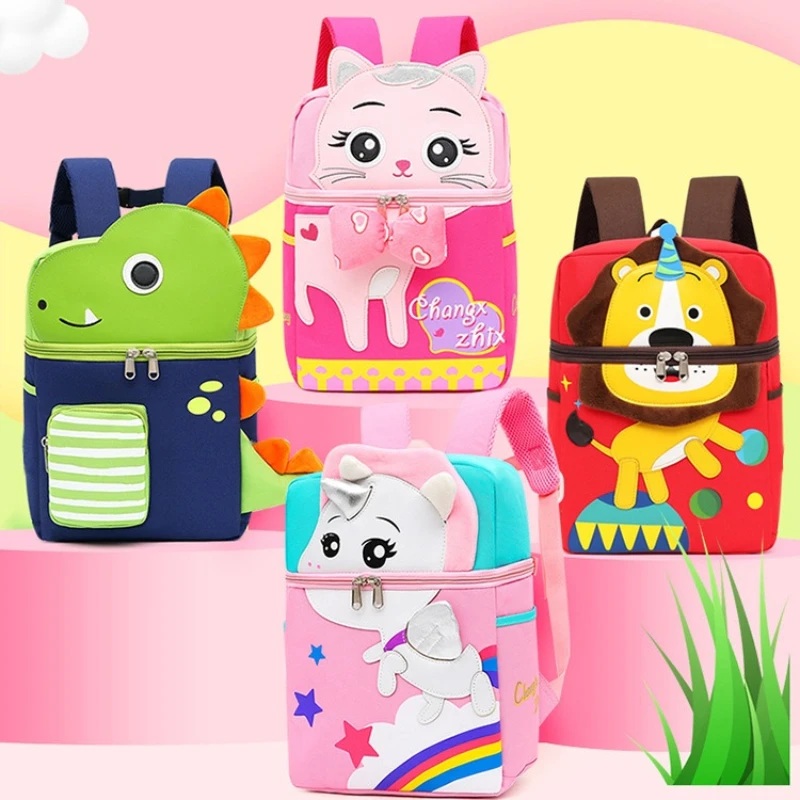 

Children's Backpack Cute Cartoon Backpack 3D Animal Bags Kindergarten Schoolbag Waterproof Back Pack Wear-resistant Backpack