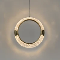 round golden small chandelier nordic creative iron pendant light bar cafe living dining room bedside simple hanging lamp