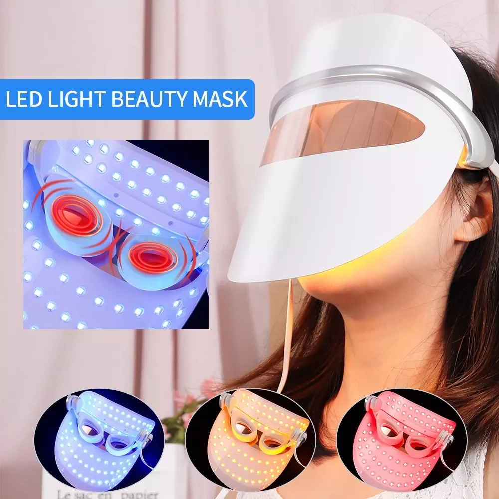 

LED Photonic Skin Instrument 3Colors Led Face Light Therapy Anti Acne Wrinkle Removal Skin Rejuvenation Whitening Skin Care Tool