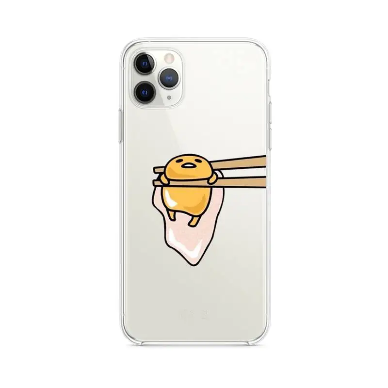 

Cute Lazy Gudetama Phone Case For iphone 14 Plus 13 12 Mini 11 Pro Max XS X XR Soft Transparent Cover