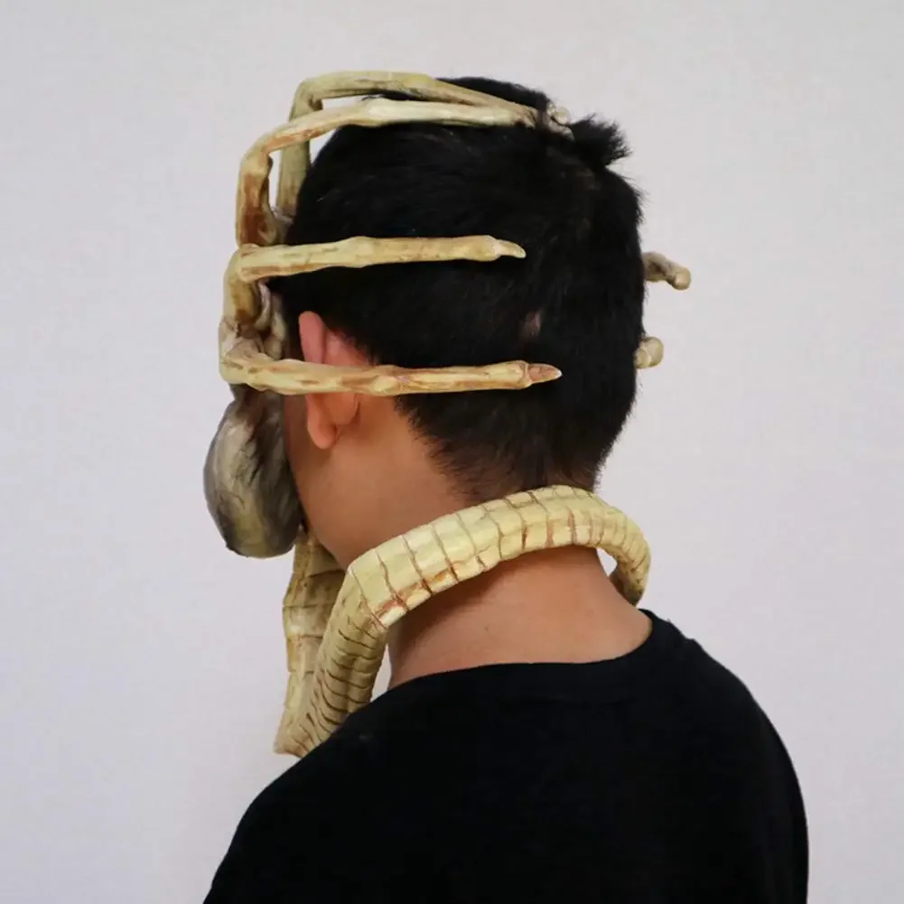 Маска на лицо инопланетянина латексные страшные когти насекомые ксеноморф