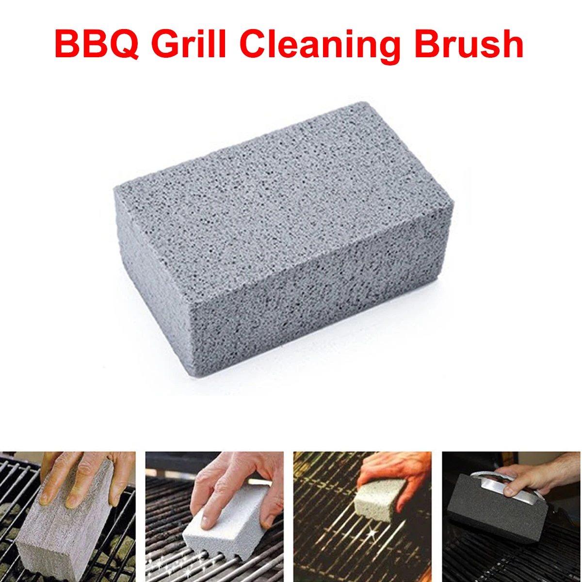 1Pcs Grill Cleaning Brick Pumice Stone De-Scaling Cleaning Block for BBQ Racks Flat Top Cookers Pool BBQ Cleaning Brush