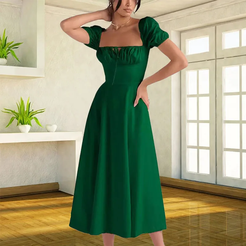 Женское длинное платье летнее атласное без рукавов с цветочным принтом и рюшами